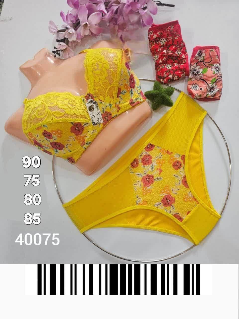 ست دانتل گلدار فنردار (بسته 4 عددی) کد 40075